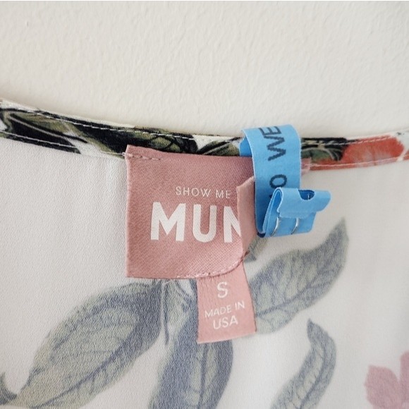 Show Me Your Mumu Virginia Floral Print Babydoll Mini Dress White Womens Small - Picture 7 of 7